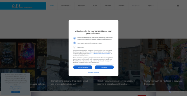 Security scan screenshot of https://www.dsi.net.pl