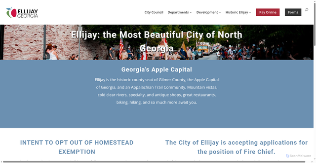 Security scan screenshot of https://ellijay-ga.gov/