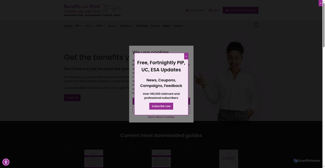 Security scan screenshot of https://benefitsandwork.co.uk