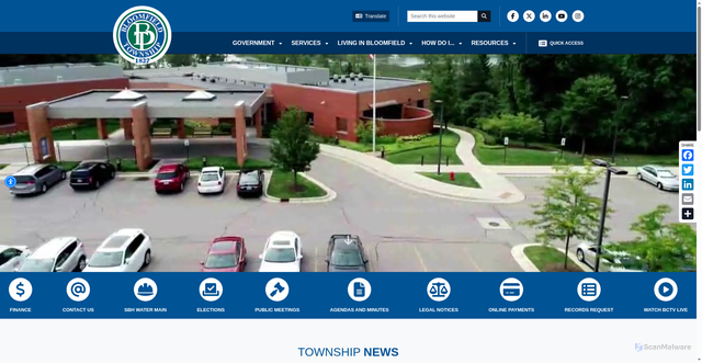 Security scan screenshot of https://bloomfieldtwpmi.gov/