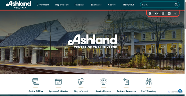 Security scan screenshot of https://ashlandva.gov/