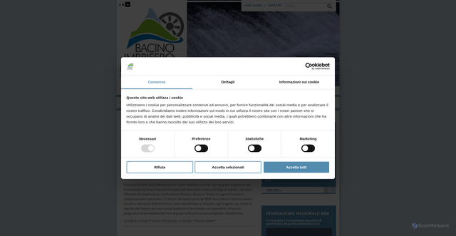 Security scan screenshot of https://www.bimsarca.tn.it/