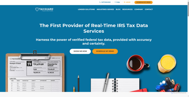 Security scan screenshot of https://tax-guard.com