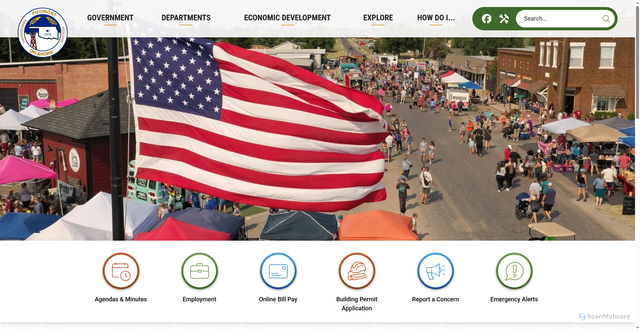 Security scan screenshot of https://piedmont-ok.gov/