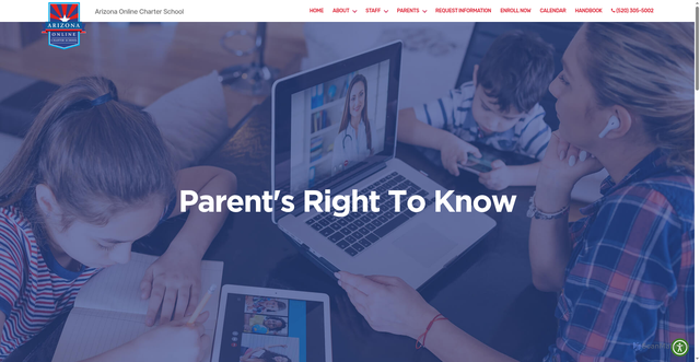 Security scan screenshot of https://arizonaonlinecharterschool.org/parents-right-to-know/