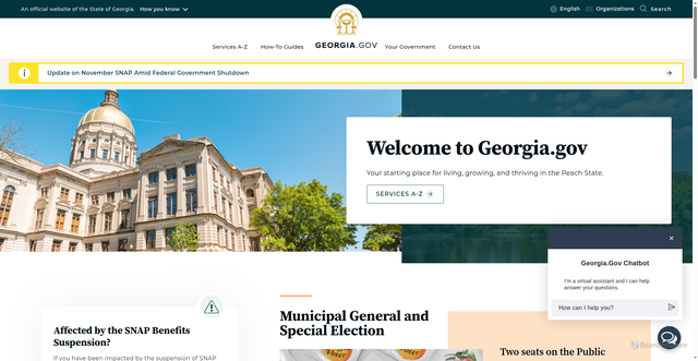 Security scan screenshot of https://georgia.gov/