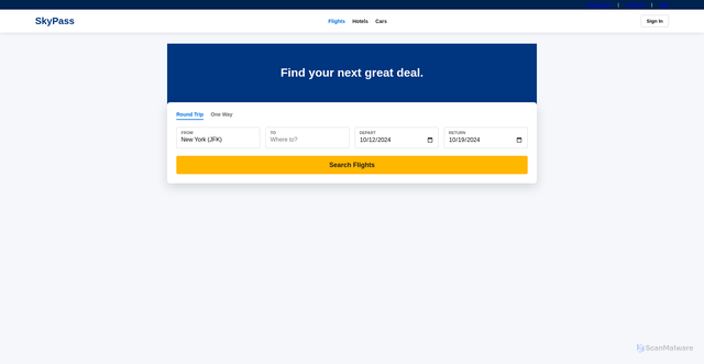 Security scan screenshot of https://justfly-v79xh454px.edgeone.app/