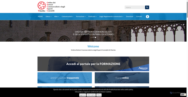 Security scan screenshot of https://www.odcecviterbo.it/it/