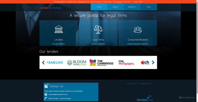 Security scan screenshot of https://www.lenderexchange.co.uk