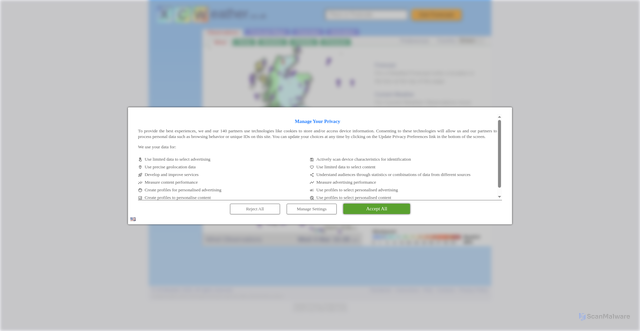 Security scan screenshot of https://xcweather.co.uk