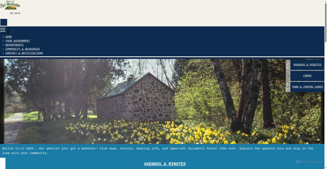 Security scan screenshot of https://townofportwashingtonwi.gov/