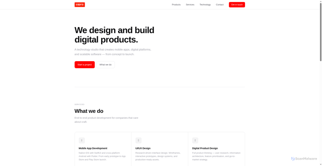Security scan screenshot of http://capra.llc/