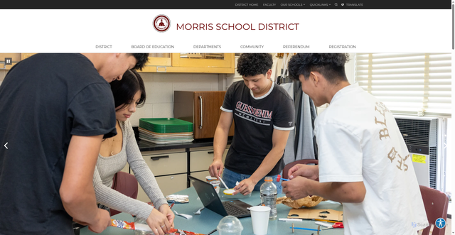 Security scan screenshot of https://morrisschooldistrict.org