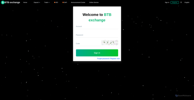 Security scan screenshot of https://btbuu.com/User/tgcode