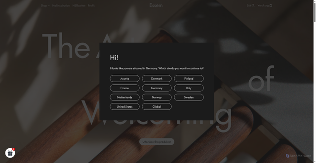 Security scan screenshot of https://essemdesign.nu