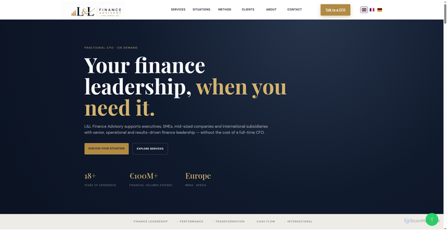 Security scan screenshot of http://ll-finance-advisory.com/