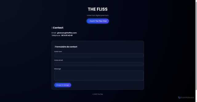 Security scan screenshot of https://flisschat.pages.dev/