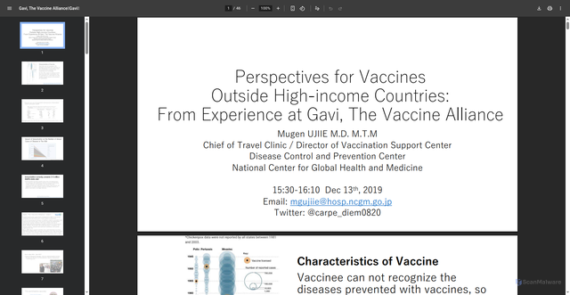 Security scan screenshot of https://ccs.jihs.go.jp/050/en/iidf/Gavi_The_Vaccine_Alliance.pdf