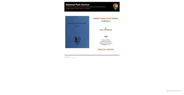 Security scan screenshot of https://npshistory.com/publications/ranger/uspp/index.htm