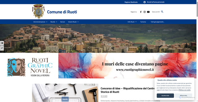 Security scan screenshot of https://www.comune.ruoti.pz.it/