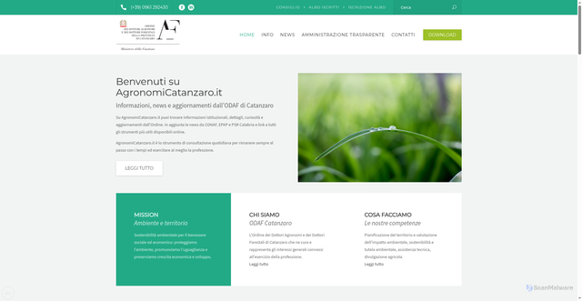 Security scan screenshot of https://agronomicatanzaro.it/