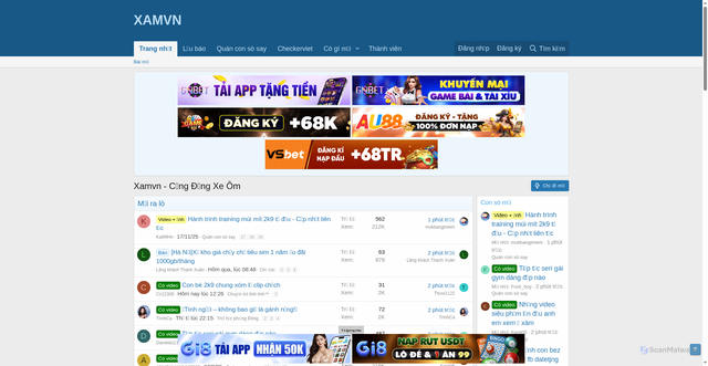 Security scan screenshot of https://xamvn.sbs