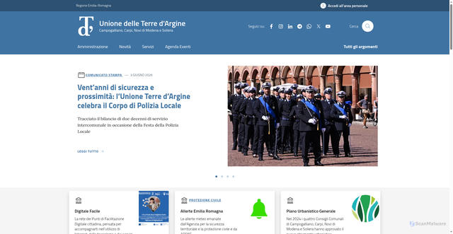 Security scan screenshot of https://www.terredargine.it