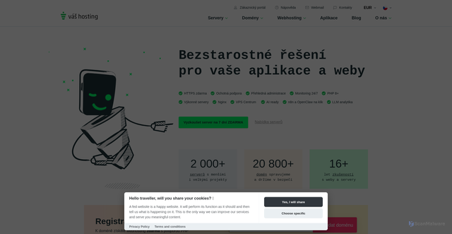 Security scan screenshot of https://vas-hosting.cz