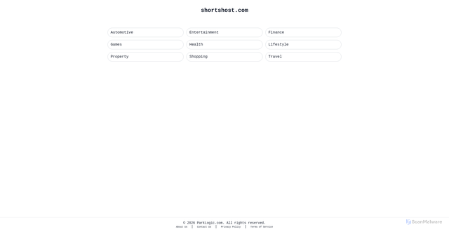 Security scan screenshot of https://shortshost.com