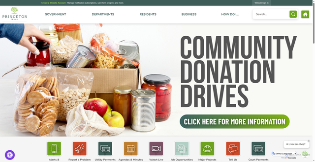 Security scan screenshot of https://princetontx.gov/