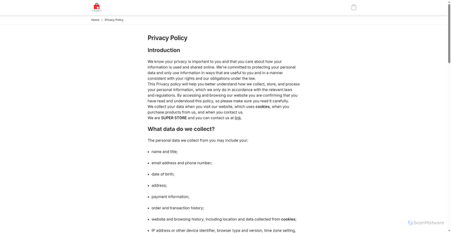 Security scan screenshot of https://asbcrafts.com/privacy