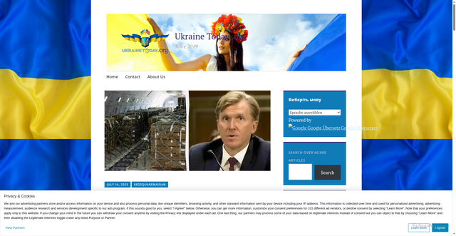 Security scan screenshot of https://ukrainetoday.org/elbridge-colby-is-accused-of-suspending-aid-to-ukraine-wsj-reveals-his-views/