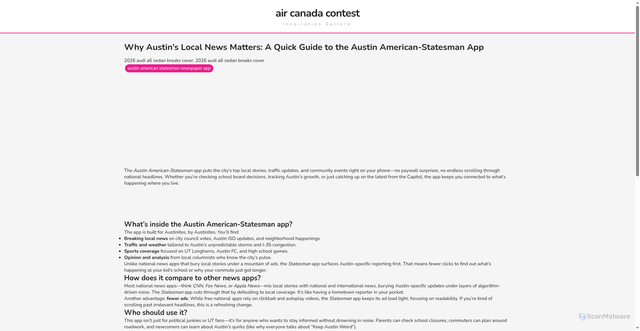 Security scan screenshot of https://univebblog-dpol4t0ckg5e.edgeone.app/austin-american-statesman-newspaper-app.html