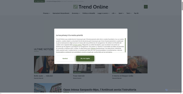 Security scan screenshot of https://www.trend-online.com