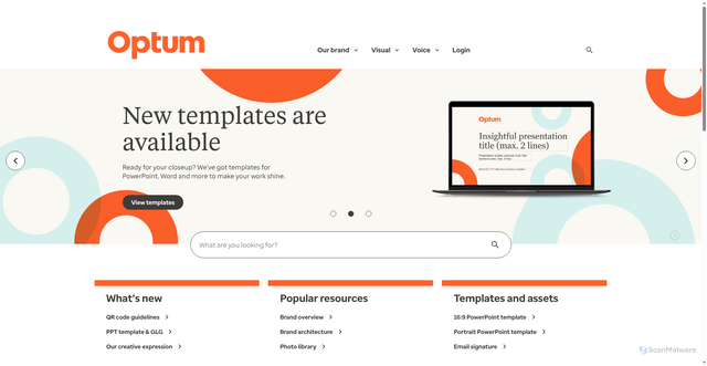 Security scan screenshot of https://brand.optum.com