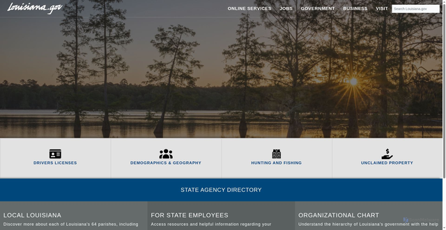 Security scan screenshot of https://louisiana.gov