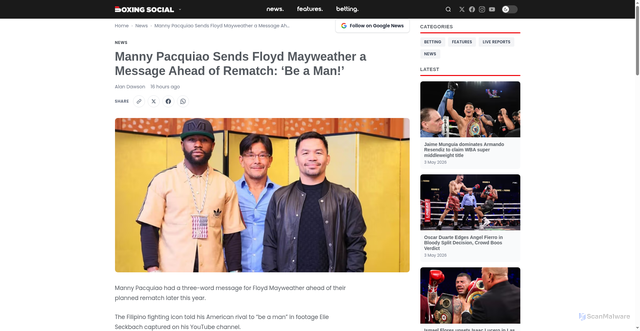 Security scan screenshot of https://boxing-social.com/news/manny-pacquiao-message-to-floyd-mayweather-boxing-news/