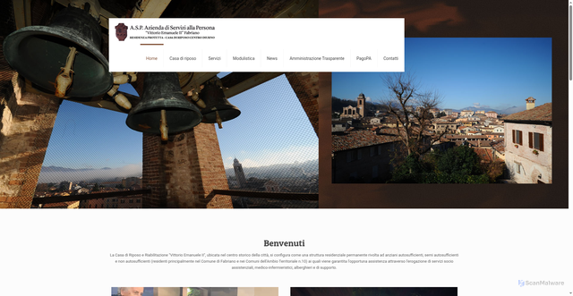 Security scan screenshot of https://www.aspfabriano.it/