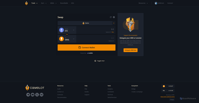 Security scan screenshot of https://camelotexchange-frontend.pages.dev