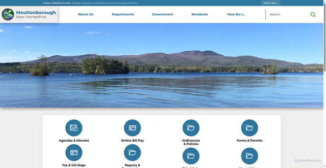 Security scan screenshot of https://moultonboroughnh.gov/