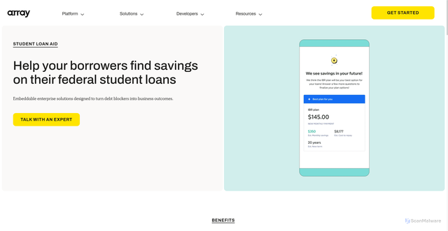 Security scan screenshot of https://partners.payitoff.io