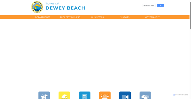 Security scan screenshot of https://www.townofdeweybeach.gov/