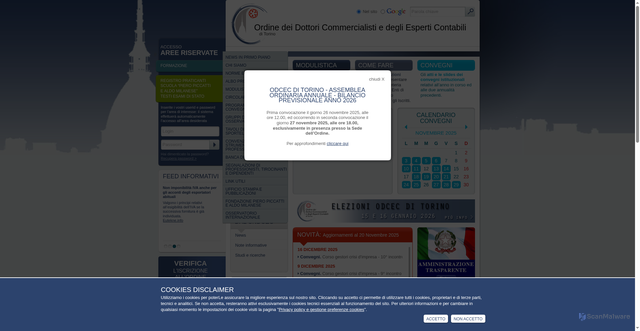 Security scan screenshot of https://odcec.torino.it/homepage
