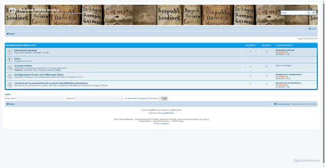 Security scan screenshot of https://docutecnicacsb.unipg.it