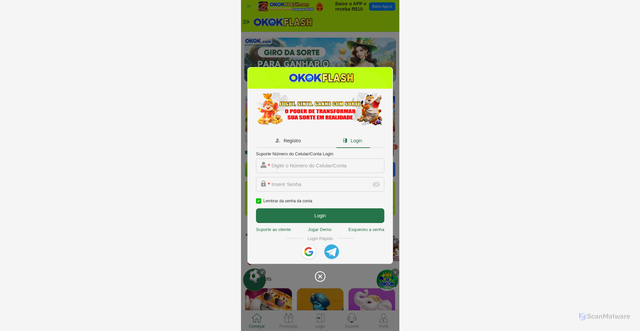 Security scan screenshot of http://okokflash.mom/