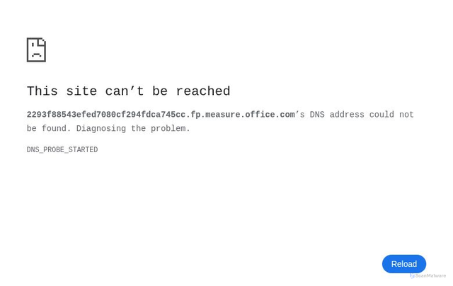 Security scan screenshot of https://2293f88543efed7080cf294fdca745cc.fp.measure.office.com/