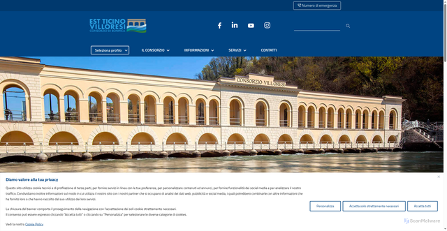 Security scan screenshot of https://etvilloresi.it/