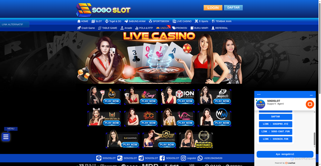Security scan screenshot of https://sogome.sbs/desktop/game/livecasino/dreamgaming