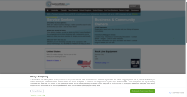 Security scan screenshot of https://www.a-zbusinessfinder.com
