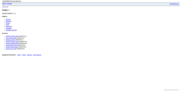 Security scan screenshot of https://services.arcgisonline.com